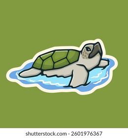 Art Illustration animal turtle good for sticker