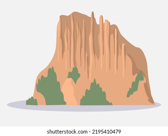 Art illustration background landscape hill design concept seamless cliff nature of mountain canyon