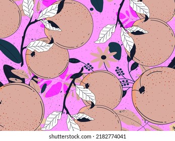 art illustration background pattern seamless icon symbol logo wallpaper of vintage melon fruits