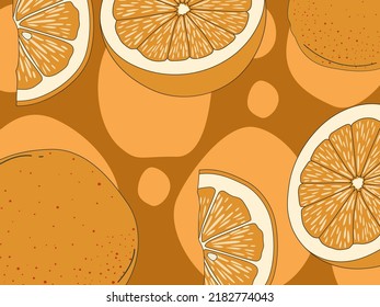 art illustration background pattern seamless icon symbol logo wallpaper of yellow orange fruits
