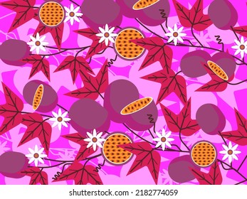 art illustration background pattern seamless icon symbol logo wallpaper of purple kiwi fruits