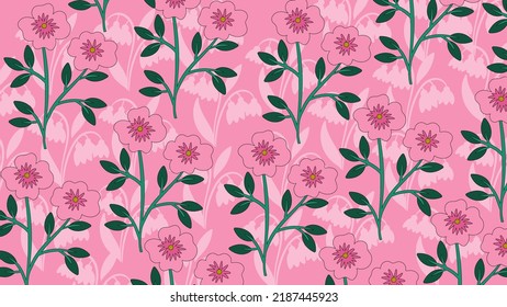 Art Illustration Background Pattern Seamless symbol icon botanical logo plants flower and leaf