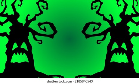 Art illustration background seamless design concept colorful icon symbol logo of tree scare