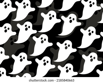 Art illustration background seamless design concept colorful icon symbol logo of ghost