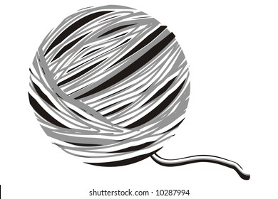 Art Illustration Ball Wool Stock Vector (Royalty Free) 10287994 ...