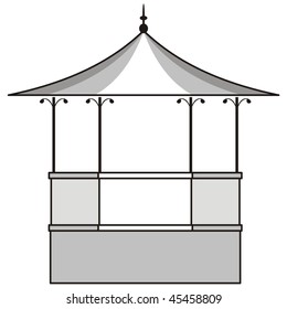 art illustration of a bandstand