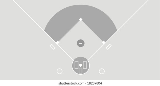 art illustration of a baseball field