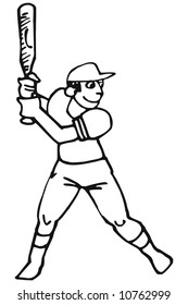 art illustration of a baseball player