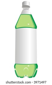art illustration: bottle of soft drink, juice or some cosmetic product