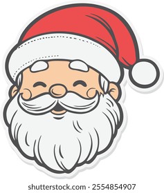 art illustration cartoon funny santa claus smile christmas doodle vector