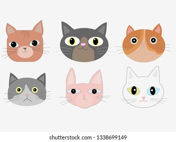  art and illustration Cat face