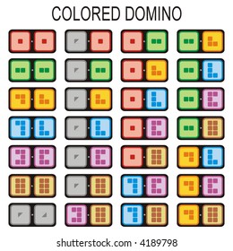 art illustration: a colored domino