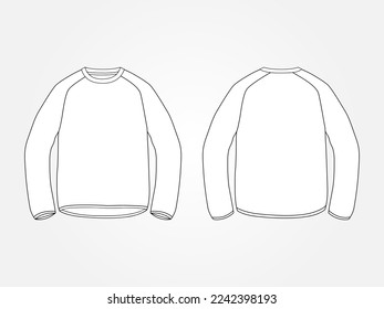 Art illustration design clothes concept fashion wear isolated mock up of crewneck sweater