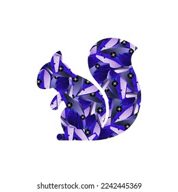 art illustration design concept background landscape icon squirrel with painting colorful artwork crystal