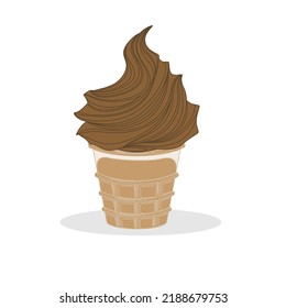 Art illustration design concept fast junk food seamless symbol logo of chocolate ice cream