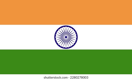 Art Illustration design concept flat nation flag sign symbol country of India