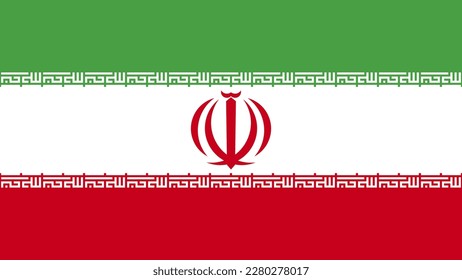 Art Illustration design concept flat nation flag sign symbol country of Iran