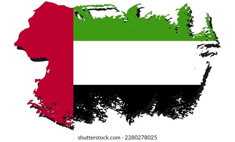 Art Illustration design concept flat nation flag sign symbol country of Emirates Arab svg