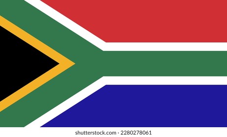 Art Illustration design concept flat nation flag sign symbol country of South Africa