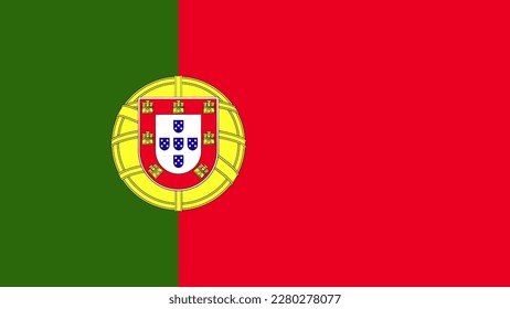 Art Illustration design concept flat nation flag sign symbol country of portugal