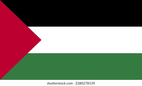 Art Illustration design concept flat nation flag sign symbol country of Palestine