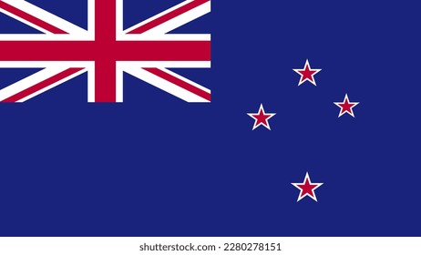 Art Illustration design concept flat nation flag sign symbol country of New Zealand