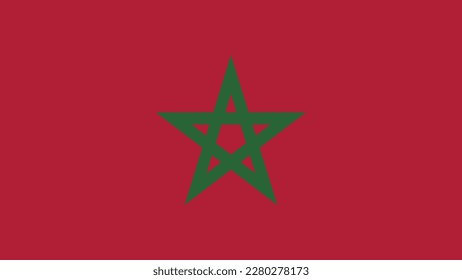 Art Illustration design concept flat nation flag sign symbol country of Morroco