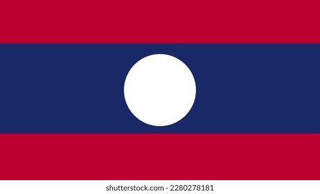 Art Illustration design concept flat nation flag sign symbol country of Laos