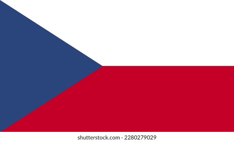 Art Illustration design concept flat nation flag sign symbol country of Czech