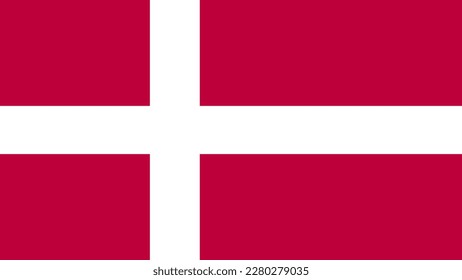 Art Illustration design concept flat nation flag sign symbol country of Denmark