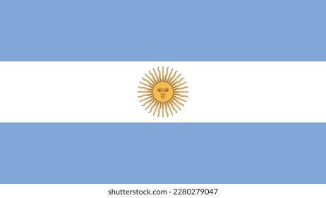 Art Illustration design concept flat nation flag sign symbol country of Argentina