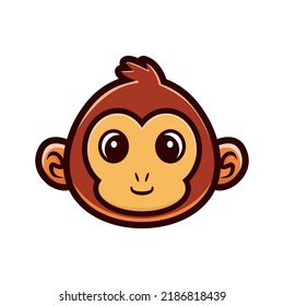 art illustration design concept mascot symbol icon head animal of monkey