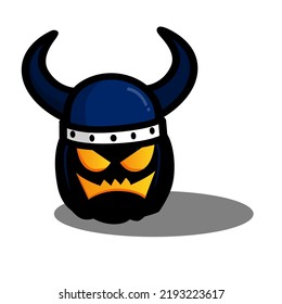 Art Illustration Design Concept Pumpkin Kawaii Halloween Doodle Mascot Wear Hat Character