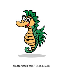 Art illustration design concept symbol icon animals of Seahorses