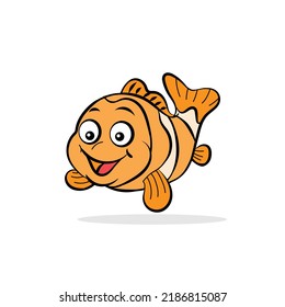Art illustration design concept symbol icon animals of clown fish