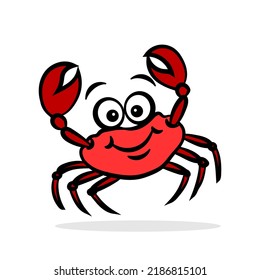 Art illustration design concept symbol icon animals of crab