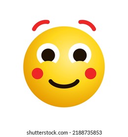 Art Illustration Design Emoji Face Expression Symbol Emoticon Of Shame Smile