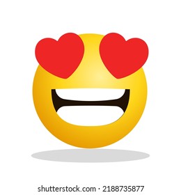 Art illustration Design Emoji face expression symbol emoticon of love heart eyes