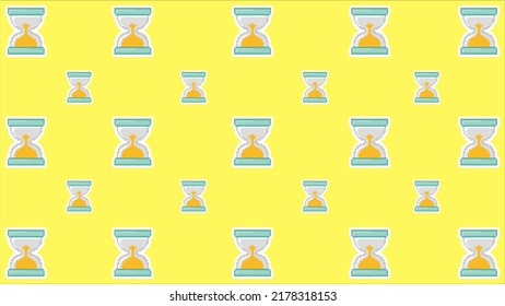 Zeichnen Sie Kunstgrafik-Hintergrund Pixelzeichen Symbol Symbol Design-Konzept-Set von Stundenglas
