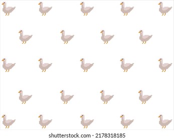 art illustration draw artwork background pixel character icon symbol design concept pattern set of swan animal