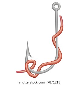 art illustration of a fish hook