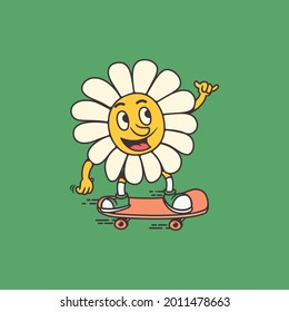 art and illustration the flower boy playing skate