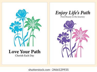 Art illustration for frame designs of home decoration, banner,  poster. Minimalist Design. Nature. Plants. Wild Flowers Design
