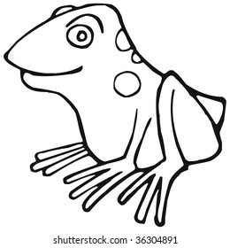 art illustration of a frog