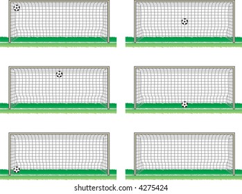 art illustration: a goal and a ball