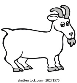 art illustration of a goat