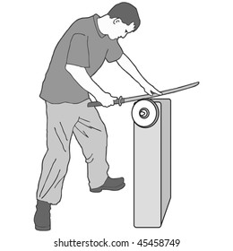 art illustration of a grinder