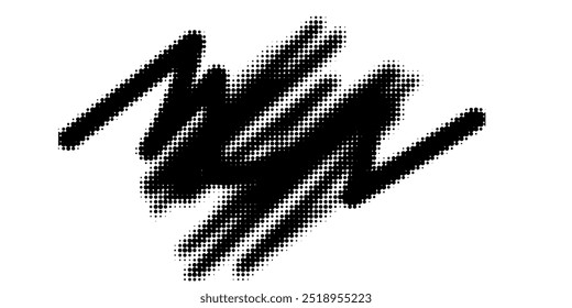 Art and Illustration, Grunge halftone spot. Black and white circle dots texture background. Spotted raster abstract texture.