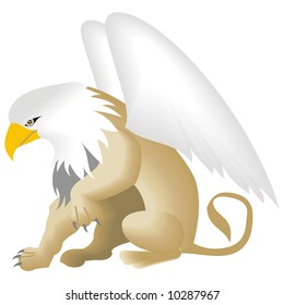 art illustration of a gryphon