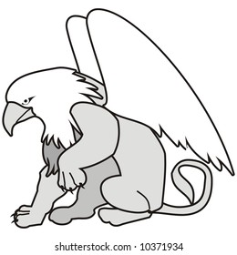 art illustration of a gryphon